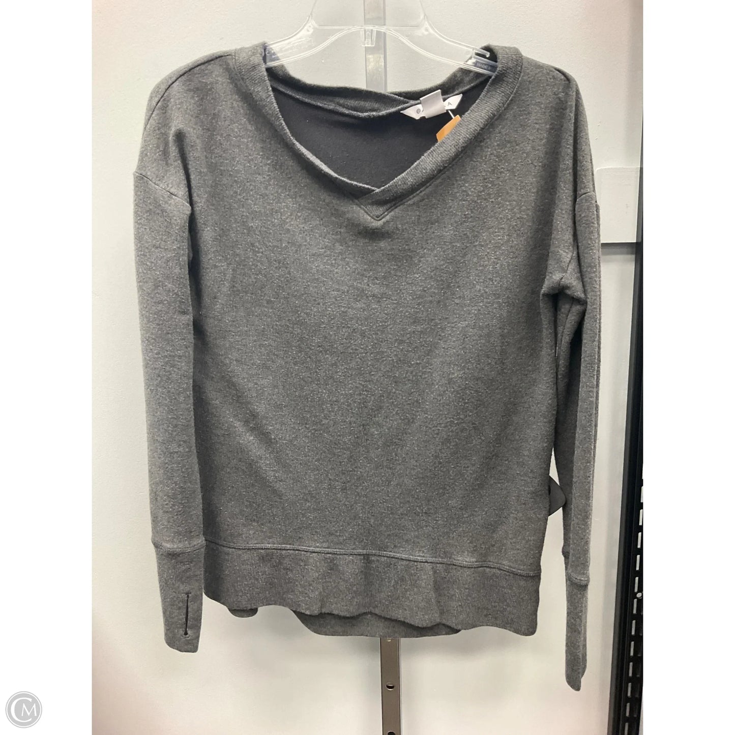 Athletic Top Long Sleeve Crewneck By Athleta In Grey, Size: Xs