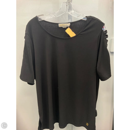 Top Short Sleeve By Michael By Michael Kors In Black, Size: 1x
