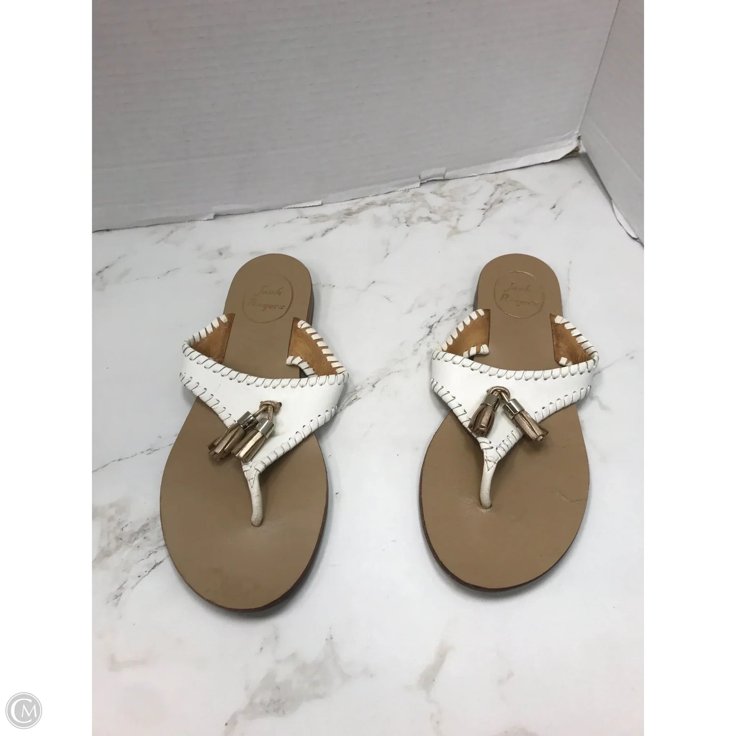 Sandals Flats By Jack Rogers In White, Size: 7.5