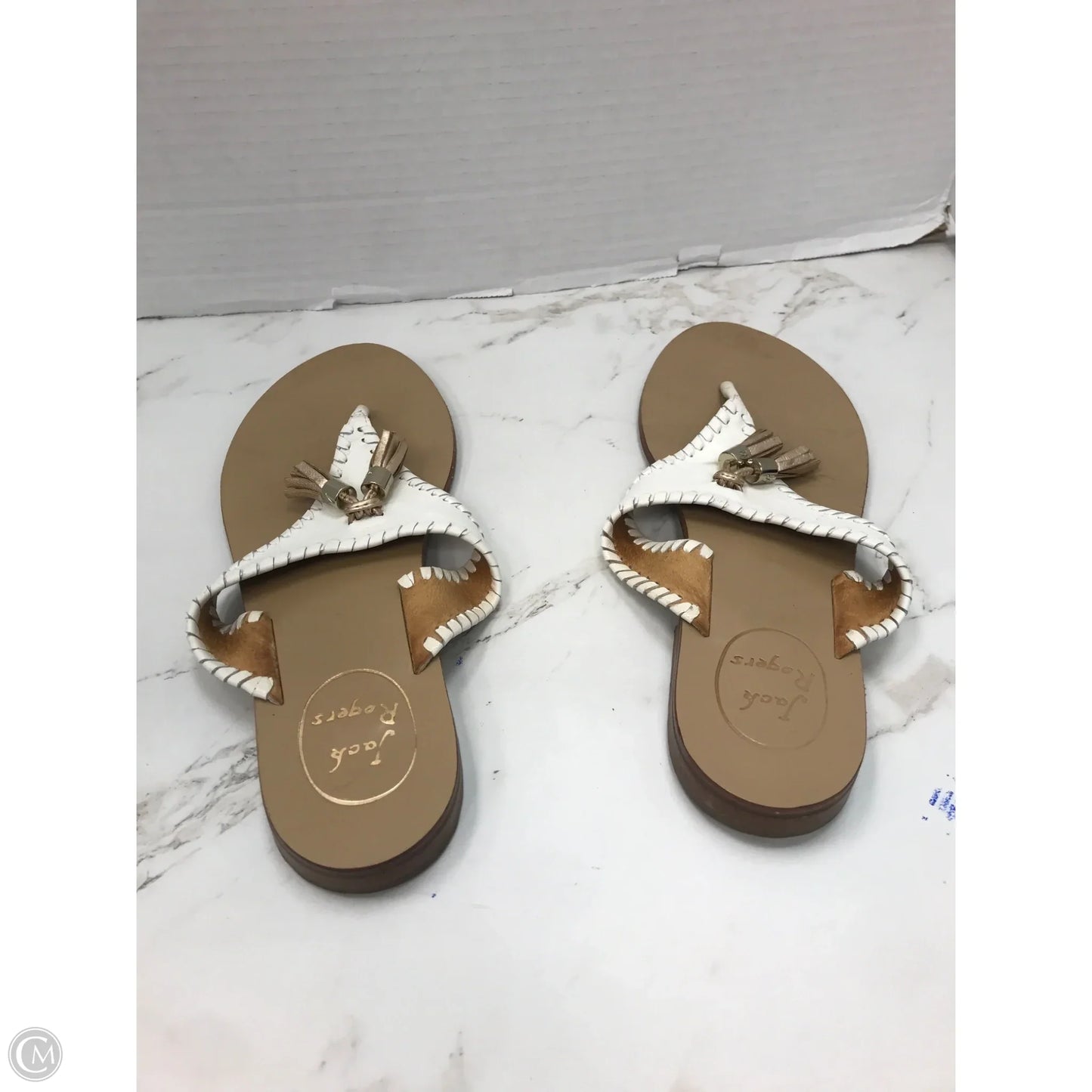 Sandals Flats By Jack Rogers In White, Size: 7.5