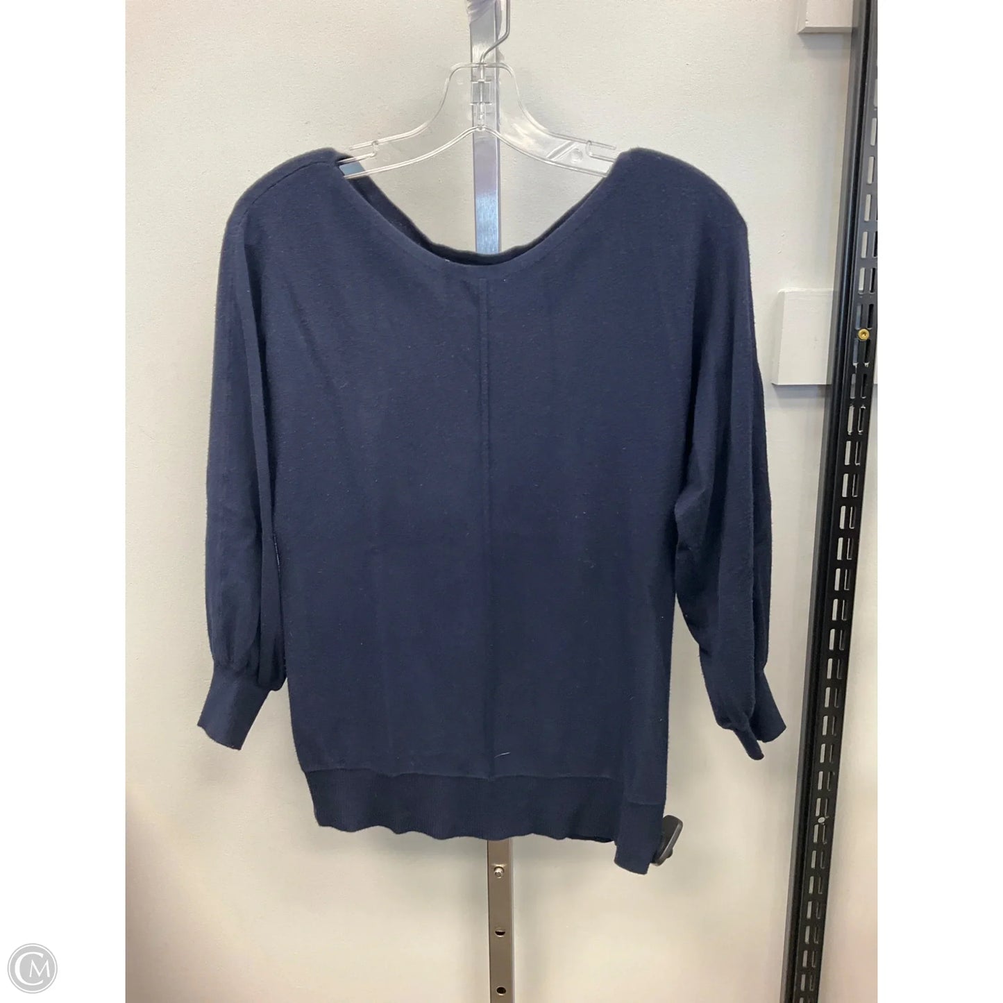 Top Long Sleeve By Max Studio In Navy, Size: S