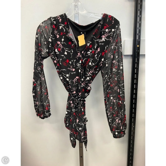 Top Long Sleeve By White House Black Market In Floral Print, Size: Xs