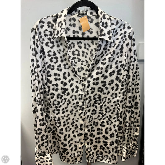 Top Long Sleeve By Ann Taylor In Animal Print, Size: 14