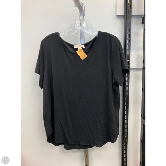 Top Short Sleeve Basic By Philosophy In Black, Size: 1x