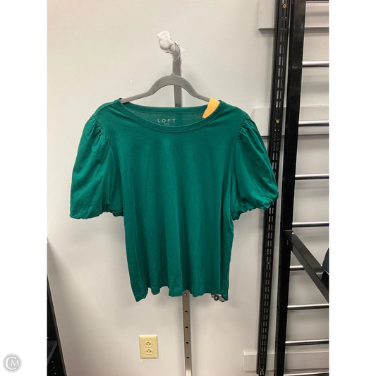 Top Short Sleeve By Loft In Green, Size: Xl