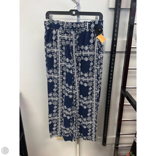 Pants Wide Leg By Sonoma In Blue & White, Size: M
