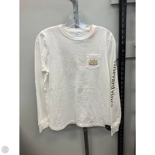Top Long Sleeve By Vineyard Vines In White, Size: S