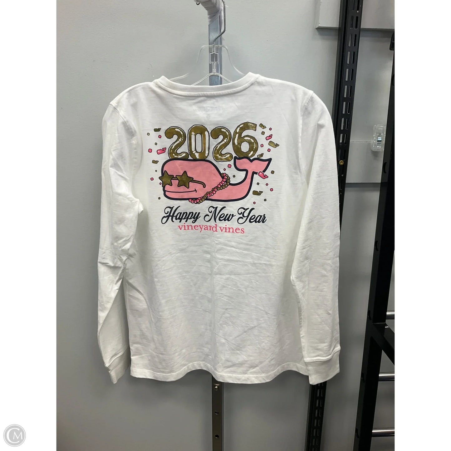 Top Long Sleeve By Vineyard Vines In White, Size: S