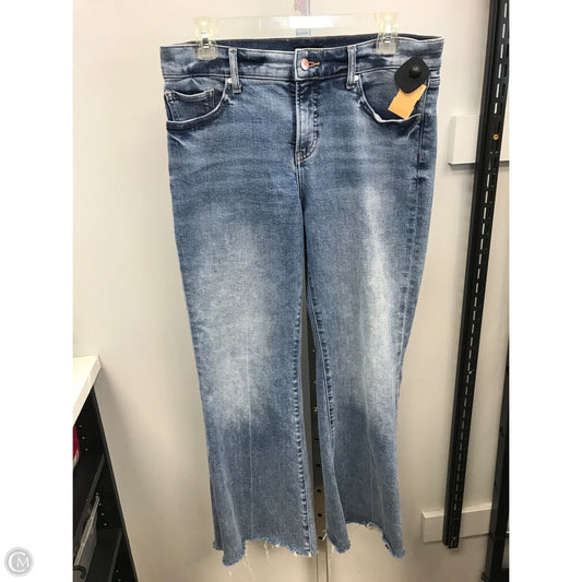 Jeans Flared By Express In Blue Denim, Size: 10