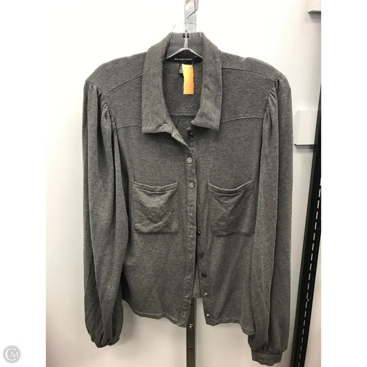 Top Long Sleeve By White House Black Market In Grey, Size: L