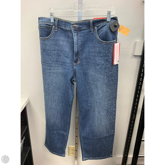Jeans Cropped By Sofia By Sofia Vergara In Blue Denim, Size: 18