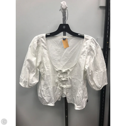 Top Short Sleeve By American Eagle In White, Size: S