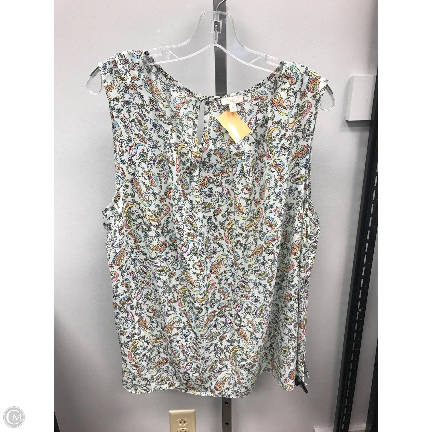 Top Sleeveless By Talbots In Floral Print, Size: 3x