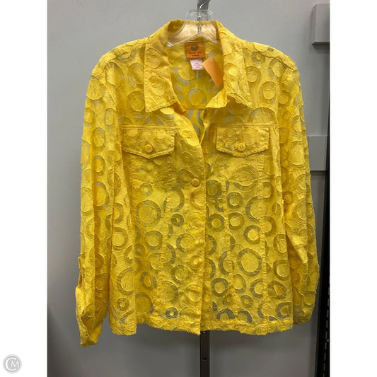 Top Long Sleeve By Ruby Rd In Yellow, Size: 16