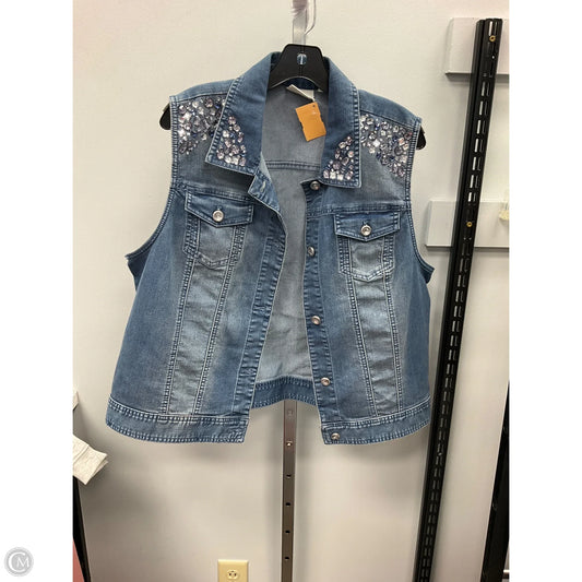 Vest Other By Chicos In Blue Denim, Size: Xl