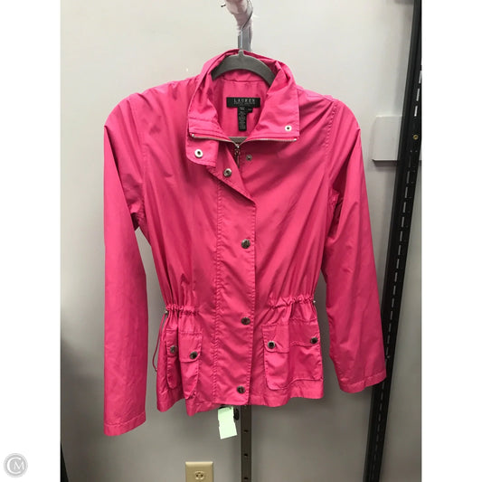Jacket Windbreaker By Lauren By Ralph Lauren In Pink, Size: S