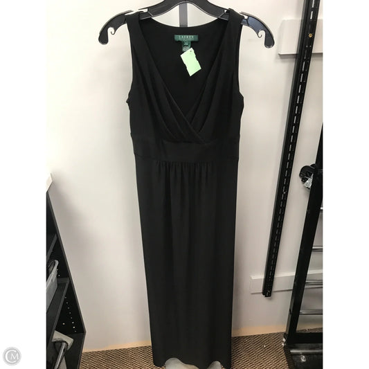 Dress Casual Maxi By Lauren By Ralph Lauren In Black, Size: 4