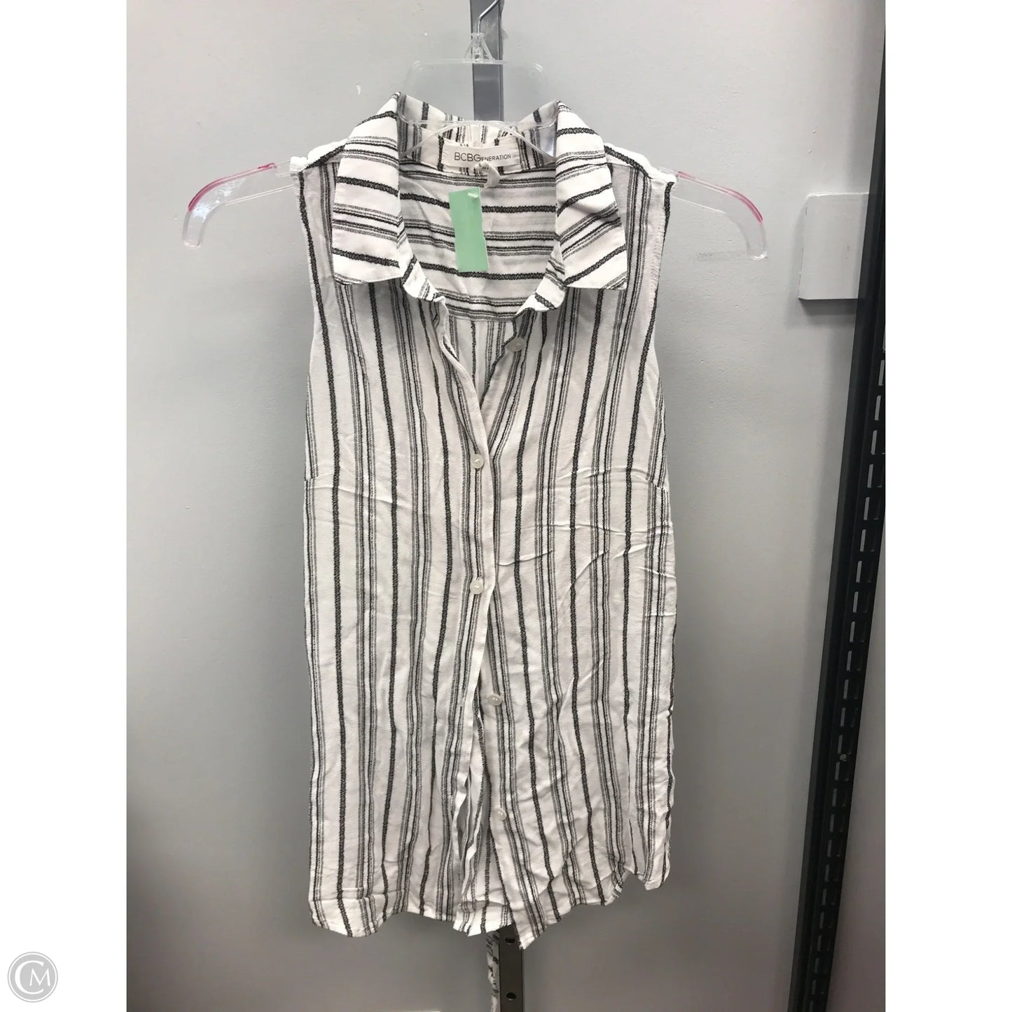 Top Sleeveless By Bcbgeneration In Black & White, Size: Xs