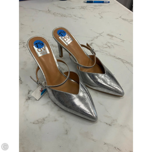 Sandals Heels Stiletto By Dolce Vita In Silver, Size: 7.5