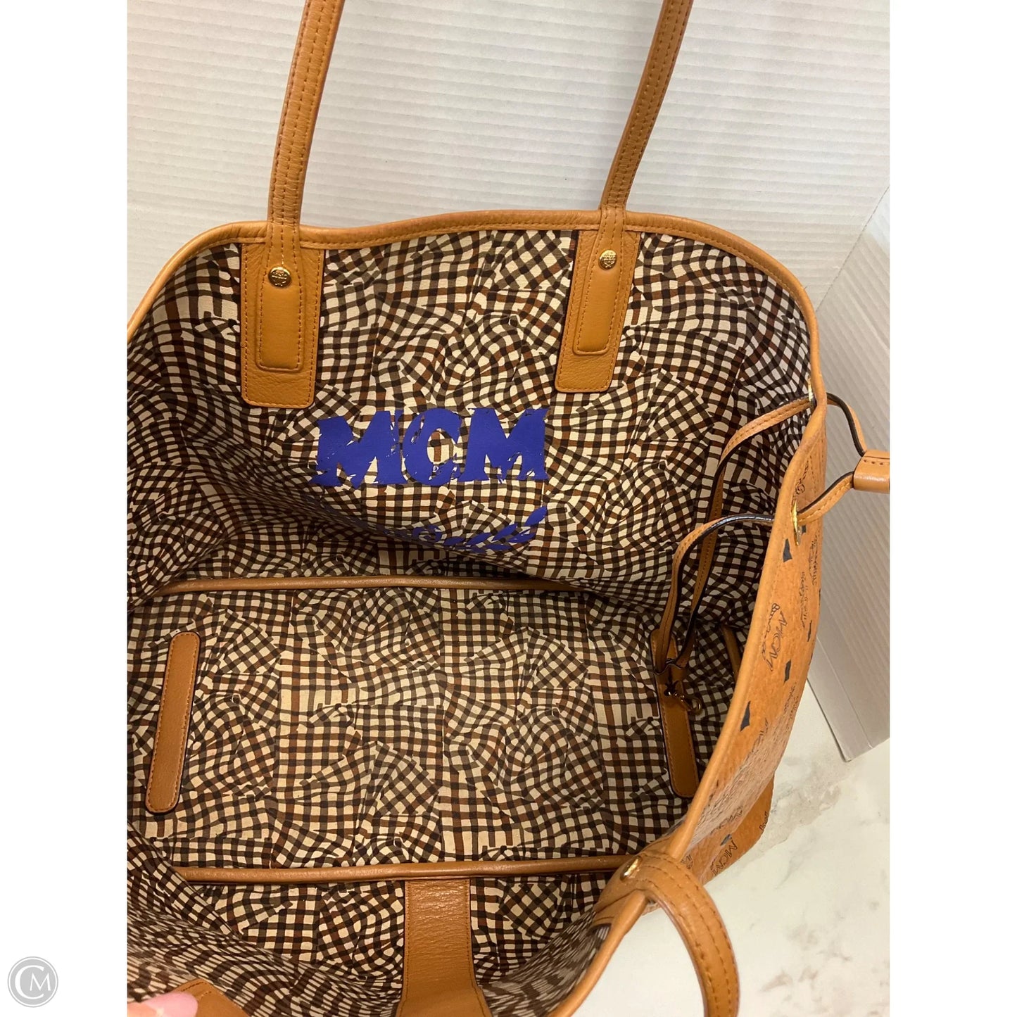 Handbag Luxury Designer By Mcm, Size: Large