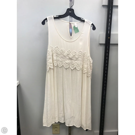 Dress Casual Short By Xhilaration In Cream, Size: Xxl