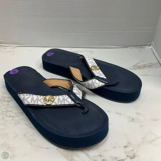 Sandals Designer By Michael Kors In Blue, Size: 8