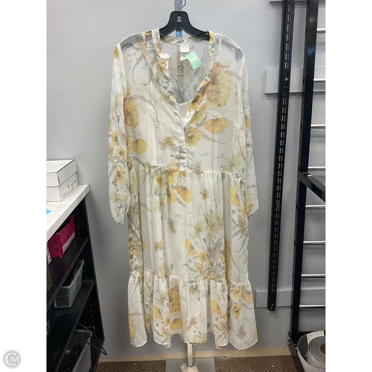 Dress Casual Midi By H&m In Floral Print, Size: 8
