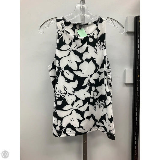 Top Sleeveless By Ann Taylor In Black & White, Size: S