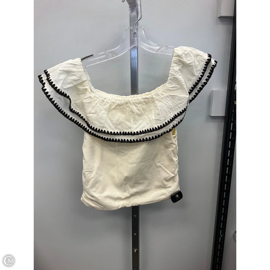 Top Sleeveless By J. Crew In Black & Cream, Size: S