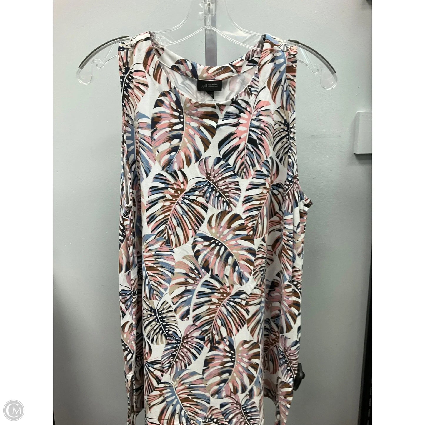 Top Sleeveless By J. Jill In Tropical Print, Size: L