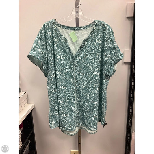 Top Short Sleeve By L.l. Bean In Teal, Size: 2x