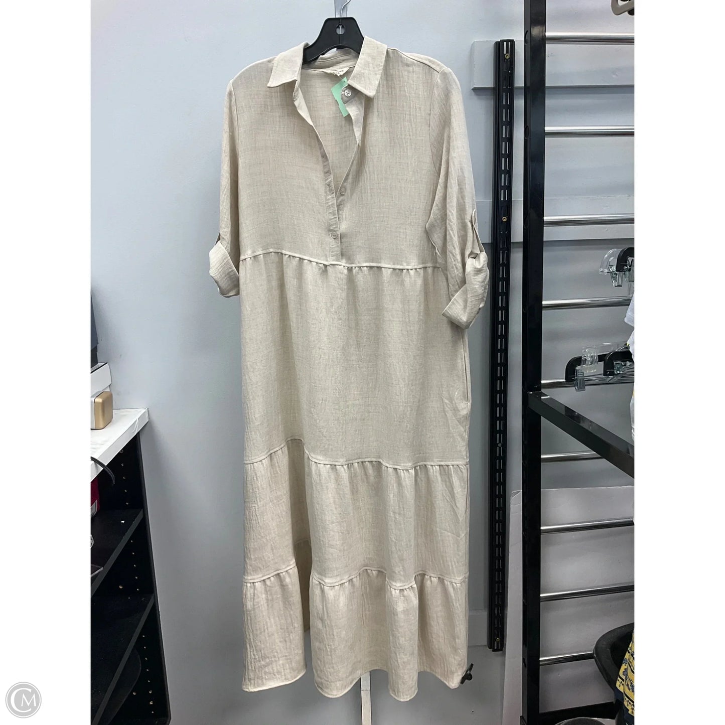 Dress Casual Midi By Max Studio In Beige, Size: S