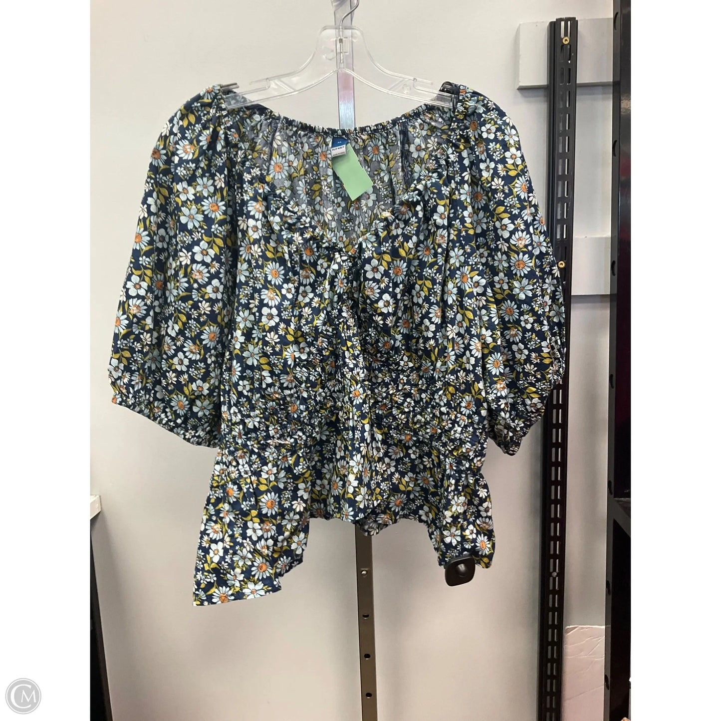 Top Short Sleeve By Old Navy In Floral Print, Size: Xl