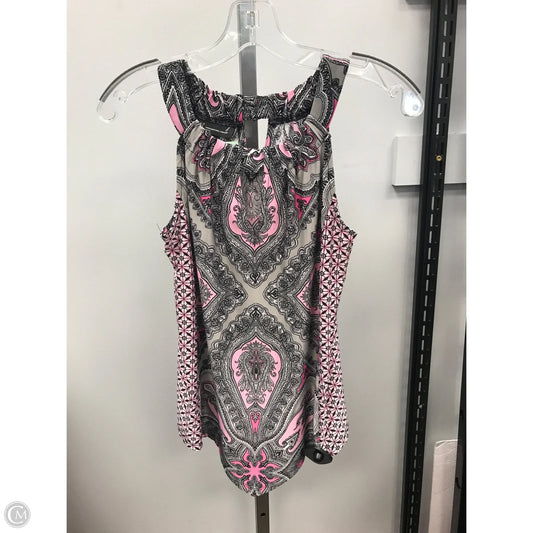 Top Sleeveless By Inc In Grey & Pink, Size: S