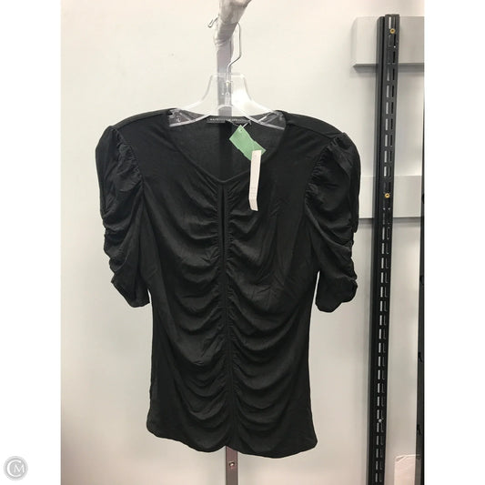 Top Short Sleeve By White House Black Market In Black, Size: Xs