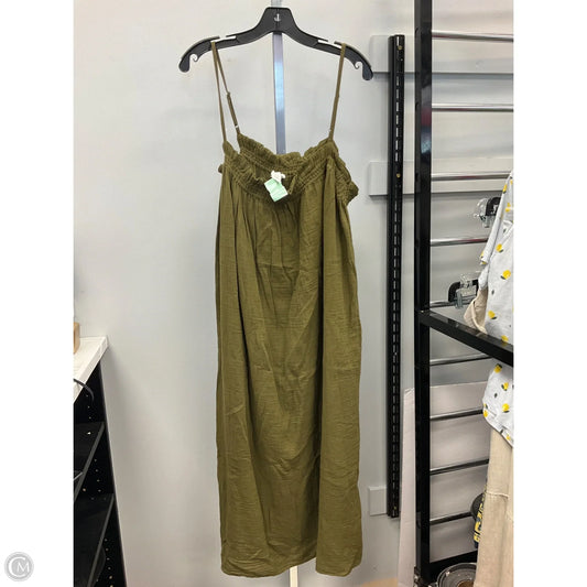 Dress Casual Midi By H&m In Green, Size: Xl