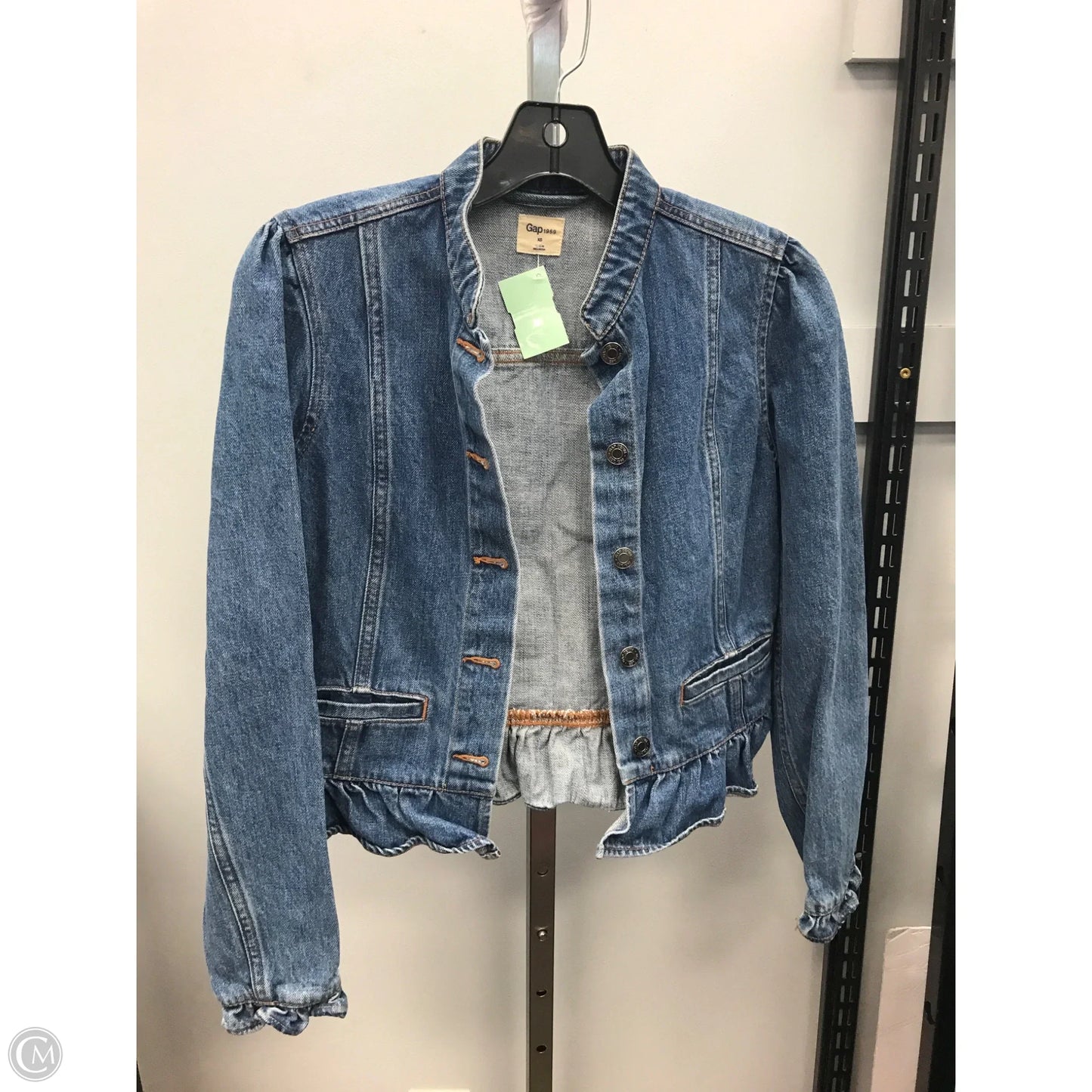 Jacket Denim By Gap In Blue Denim, Size: Xs