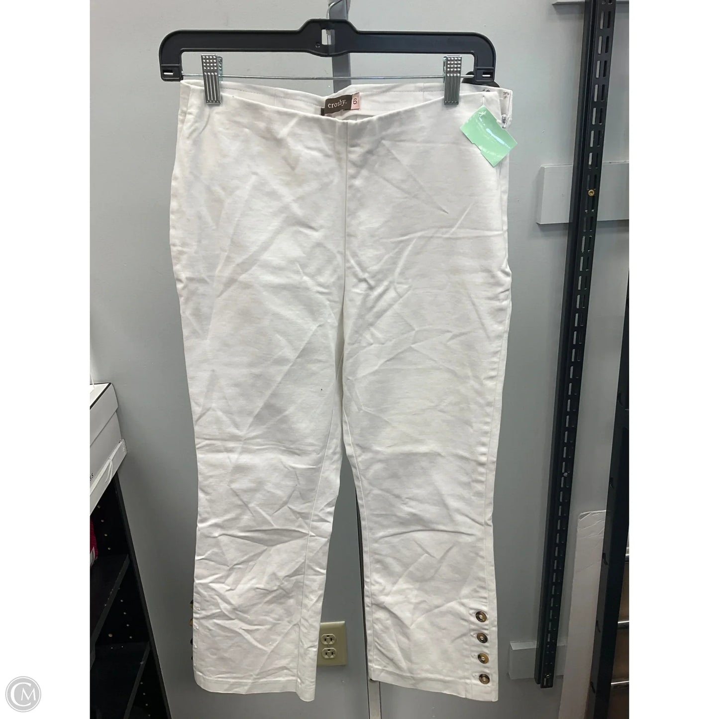 Pants Cropped By Crosby In White, Size: 6