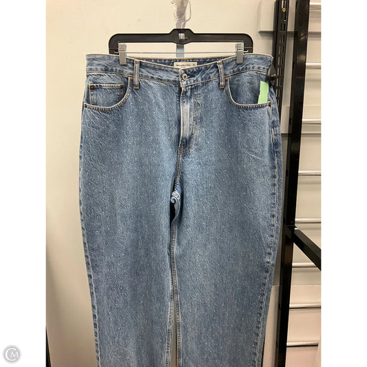 Jeans Straight By Abercrombie And Fitch In Blue Denim, Size: 16