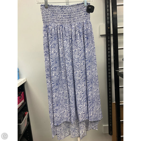 Skirt Midi By Club Monaco In Blue & White, Size: Xs
