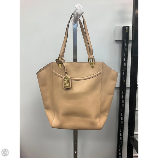 Handbag Leather By Lauren By Ralph Lauren, Size: Large