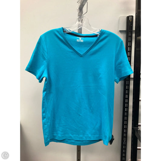 Top Short Sleeve Basic By Jones New York In Aqua, Size: M