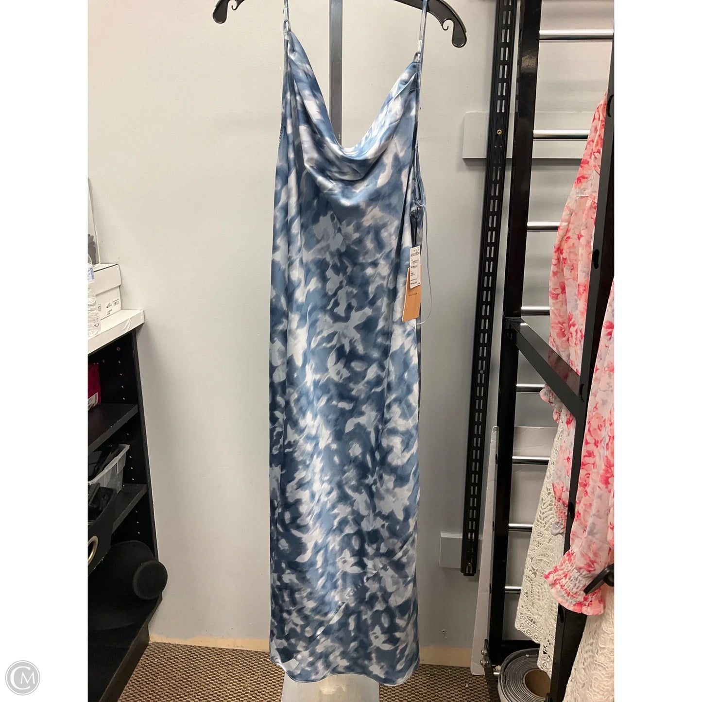 Dress Casual Midi By Halogen In Blue, Size: L