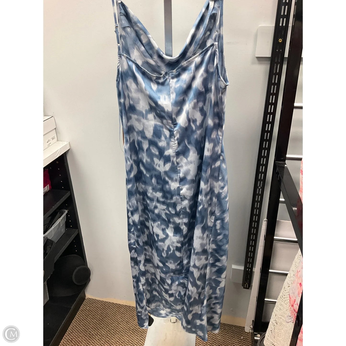 Dress Casual Midi By Halogen In Blue, Size: L