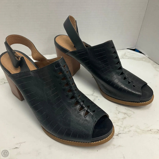 Sandals Heels Block By Clarks In Black, Size: 10