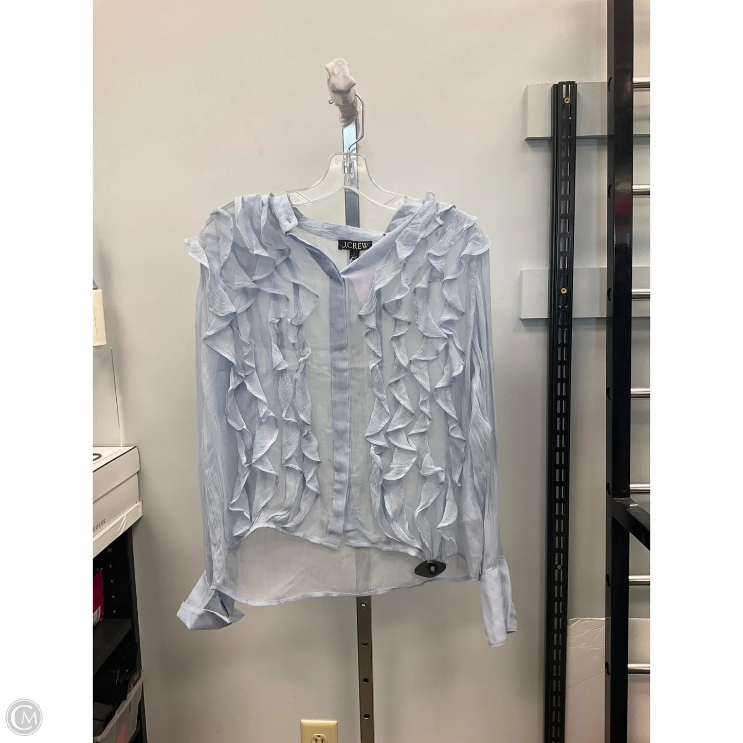 Top Long Sleeve By J. Crew In Blue, Size: 4