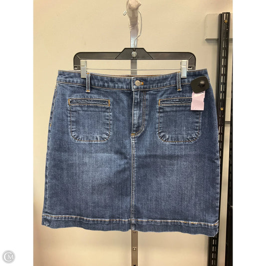 Skirt Mini & Short By Talbots In Blue Denim, Size: 14