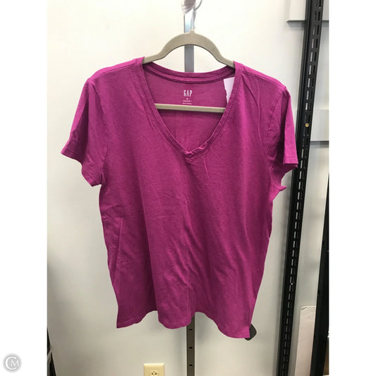 Top Short Sleeve Basic By Gap In Purple, Size: Xl