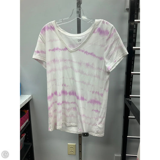 Top Short Sleeve Basic By Gap In Tie Dye Print, Size: L