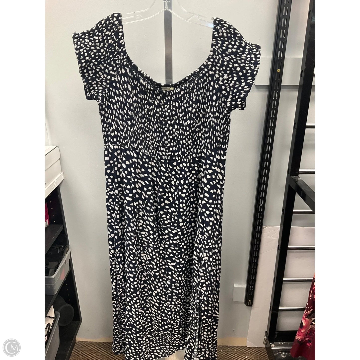 Dress Casual Midi By Cmc In Black & White, Size: 22